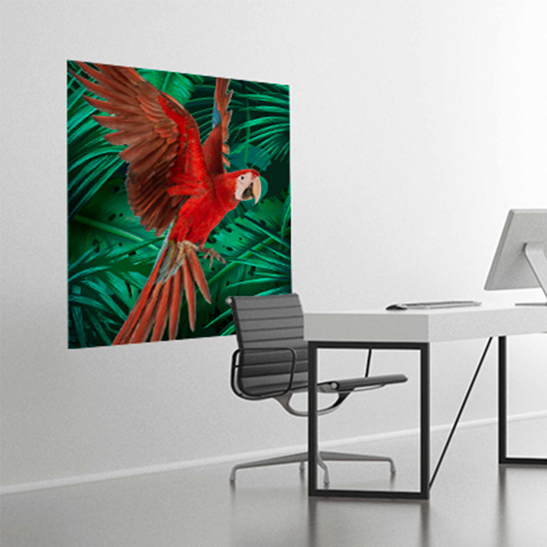 Fyrkantig wallsticker med tryck